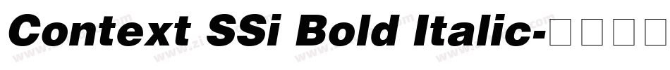 Context SSi Bold Italic字体转换